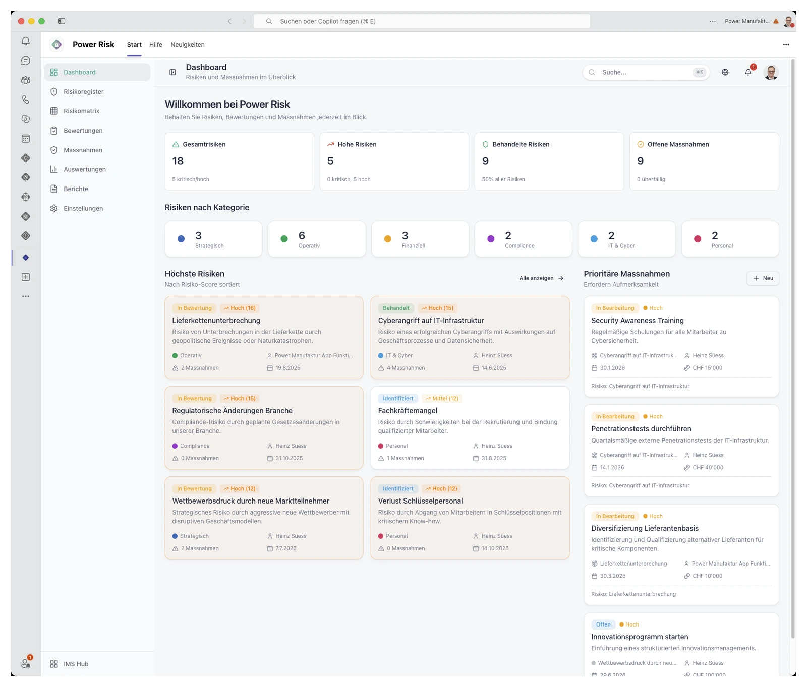 Power Risk Dashboard