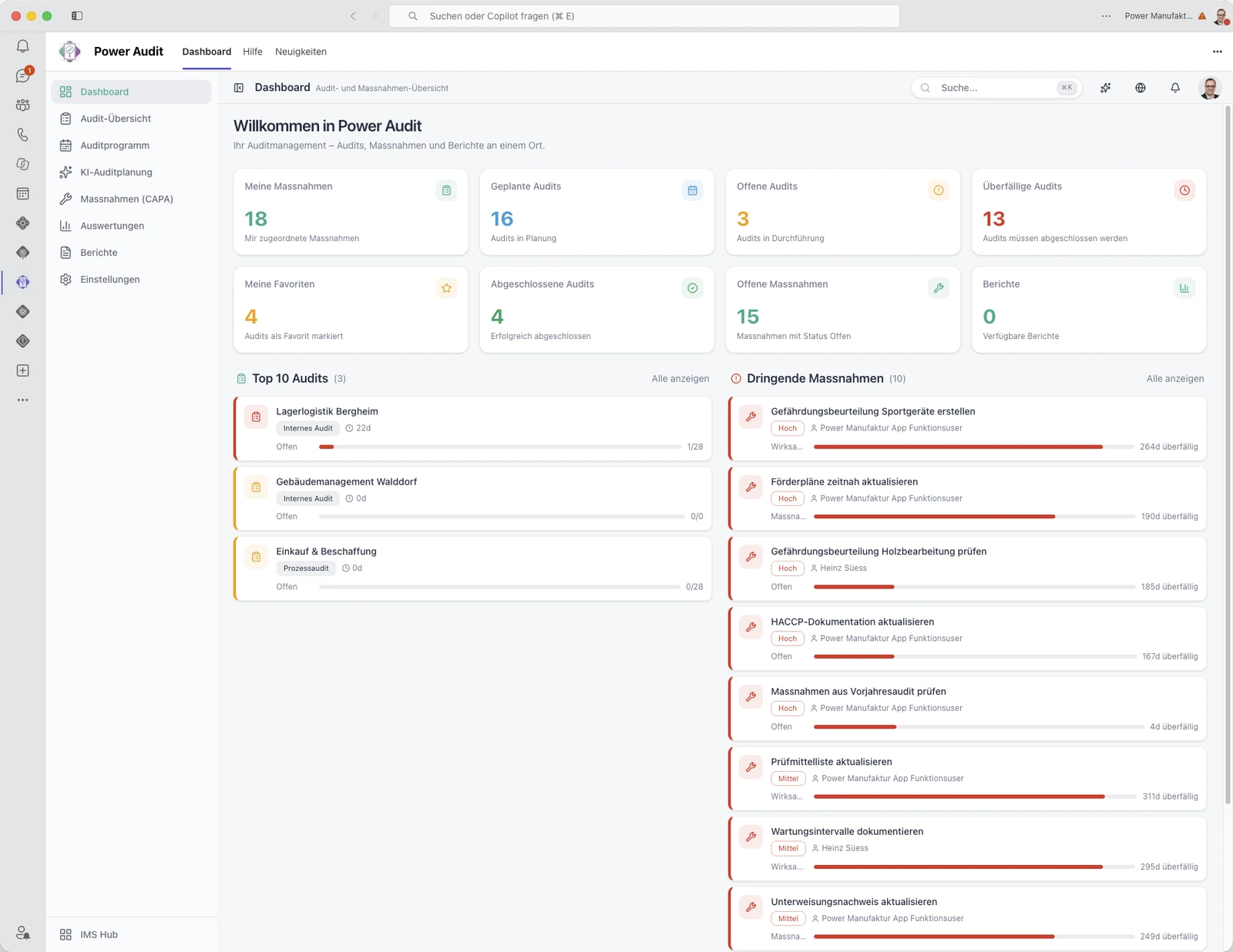 Power Audit Dashboard