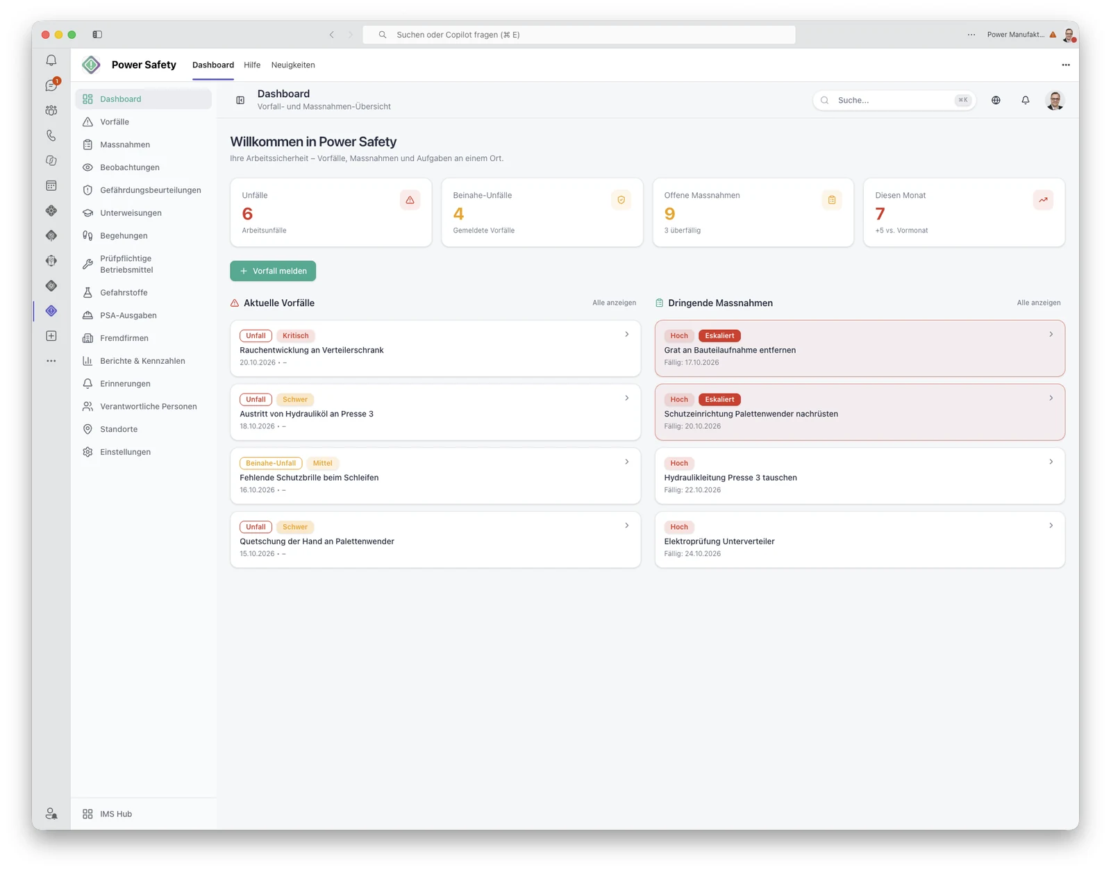 Power Safety Dashboard