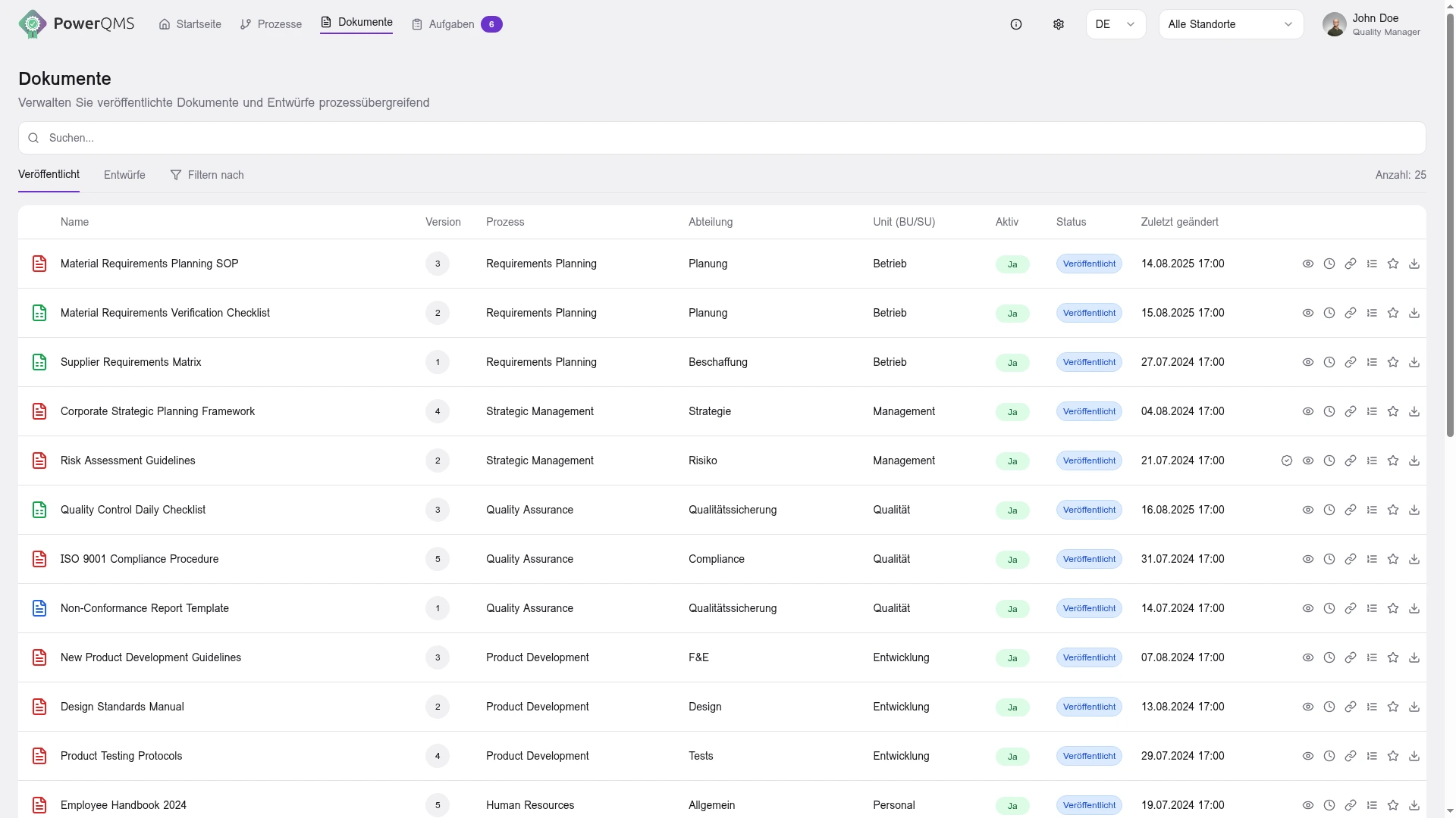Power QMS Tasks